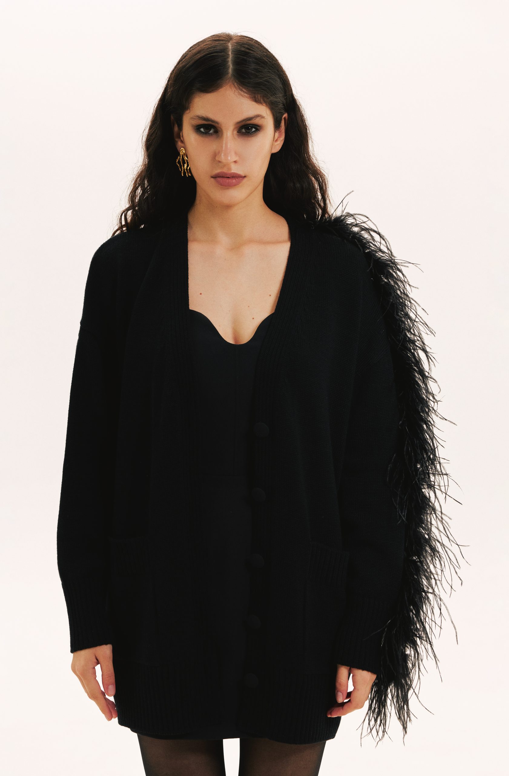 Antonia cardigan with feathers - Image 3